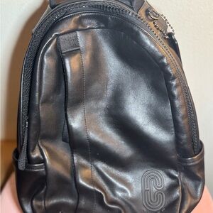 Coach Black Sling Leather Backpack